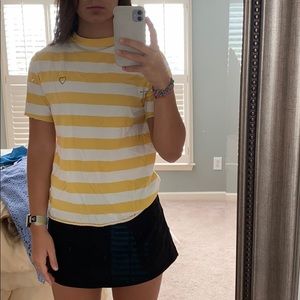 yellow striped tee